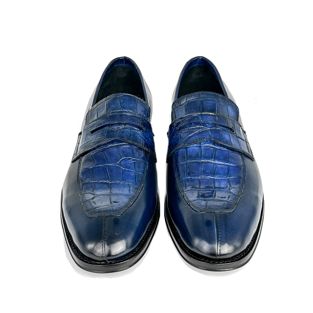 BLUE CROCO & LEATHER DORIAN