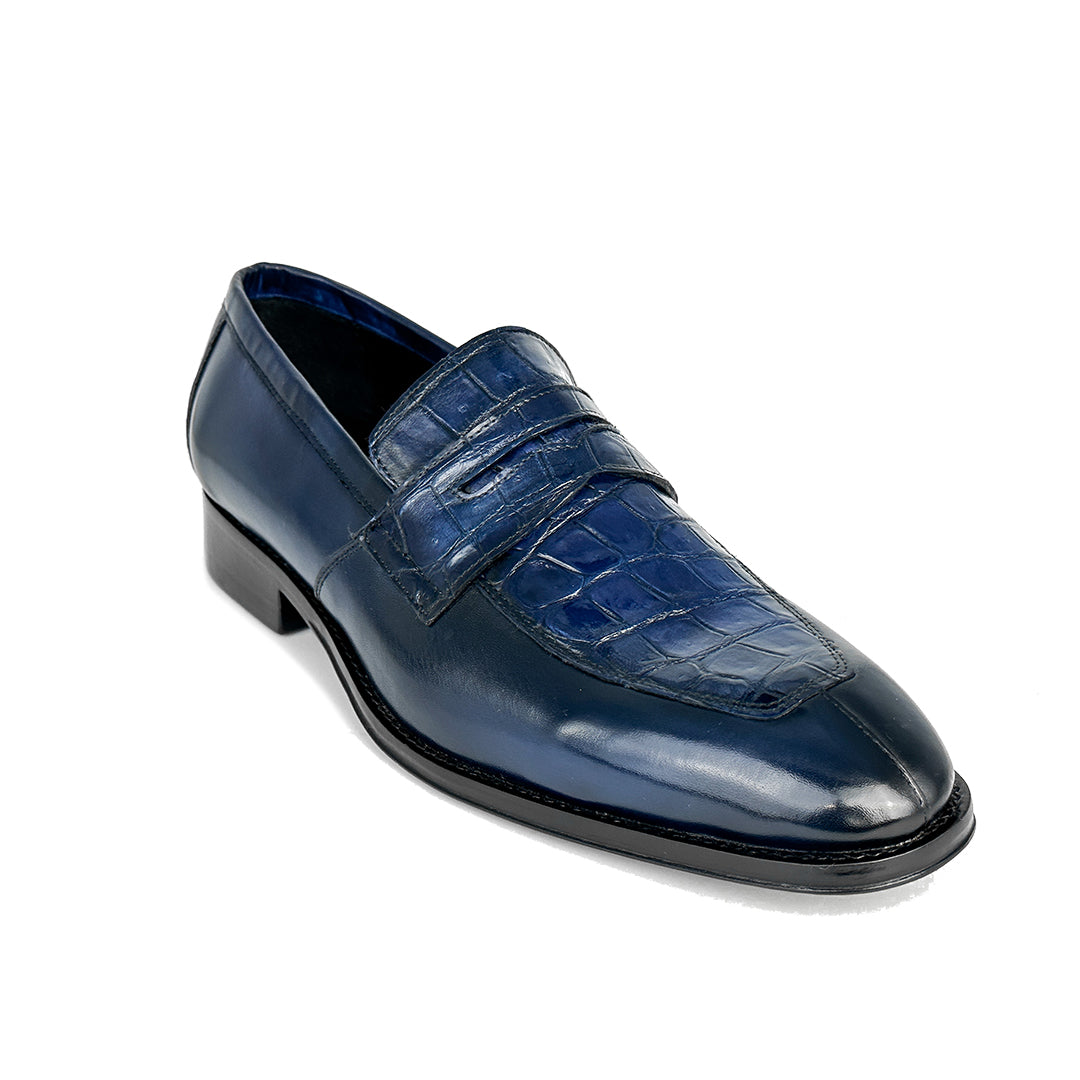 BLUE CROCO & LEATHER DORIAN