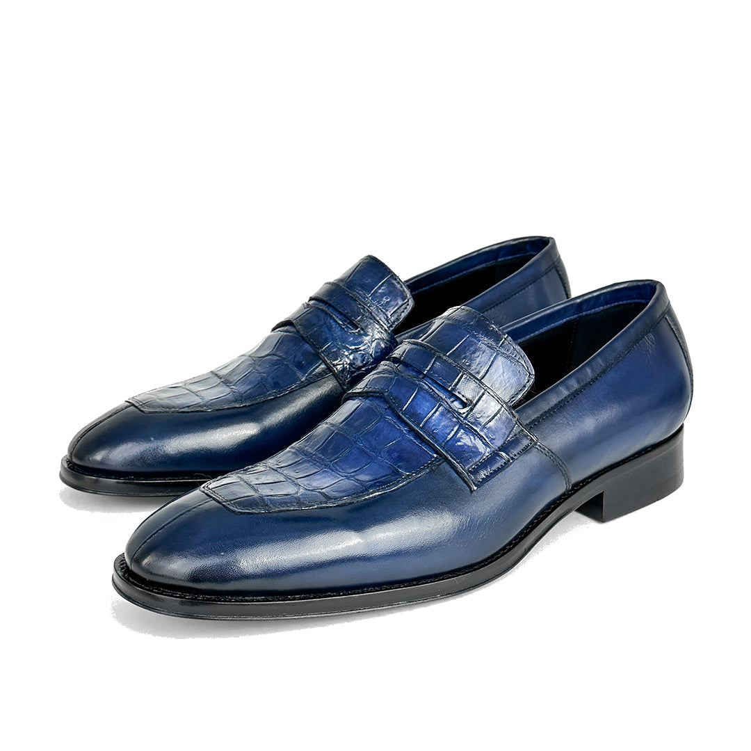 BLUE CROCO & LEATHER DORIAN