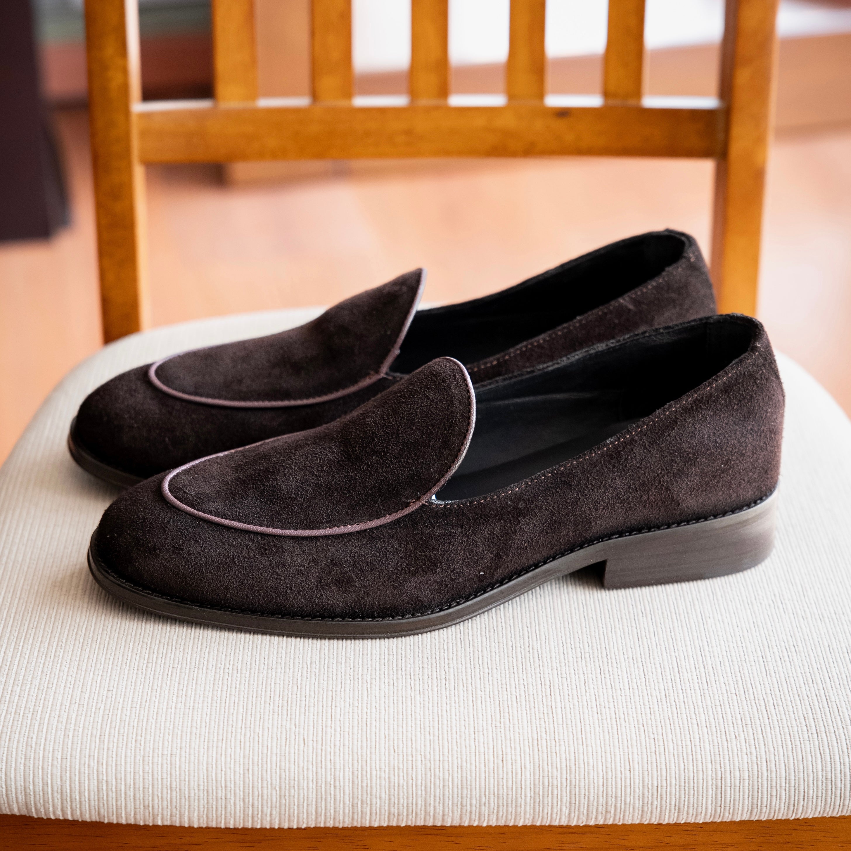 BROWN CROCO & SUEDE AXEL