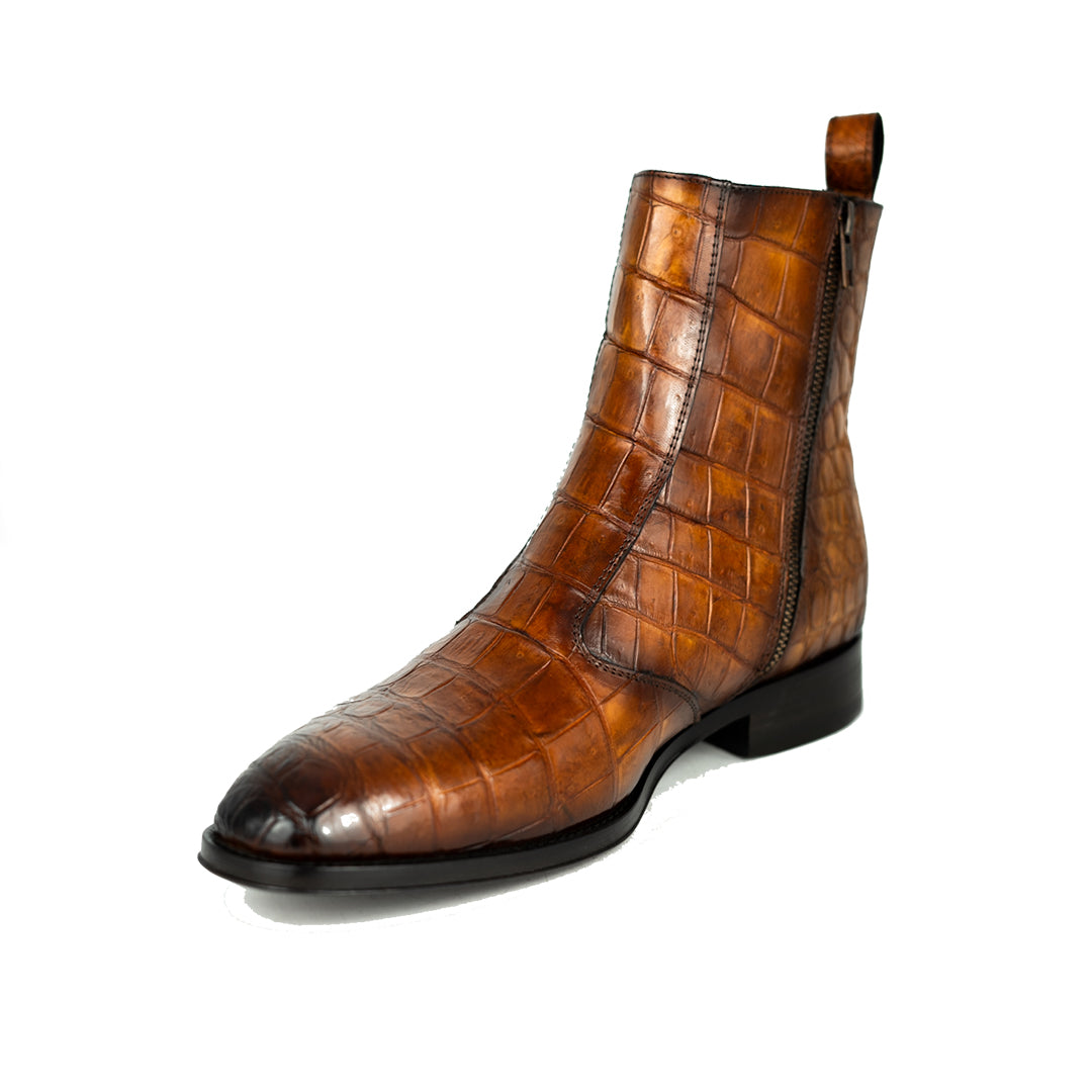 LIGH BROWN CROCO MARCUS