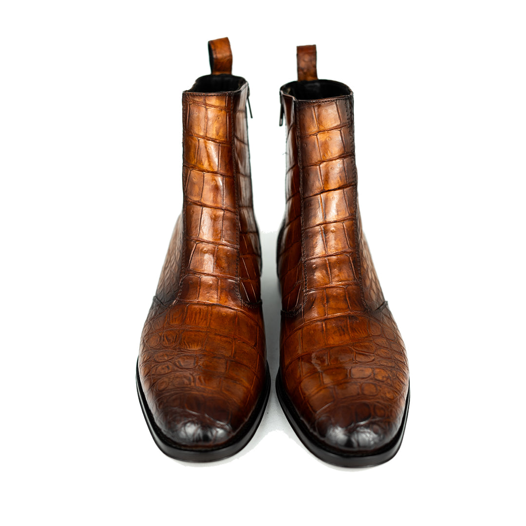 LIGH BROWN CROCO MARCUS