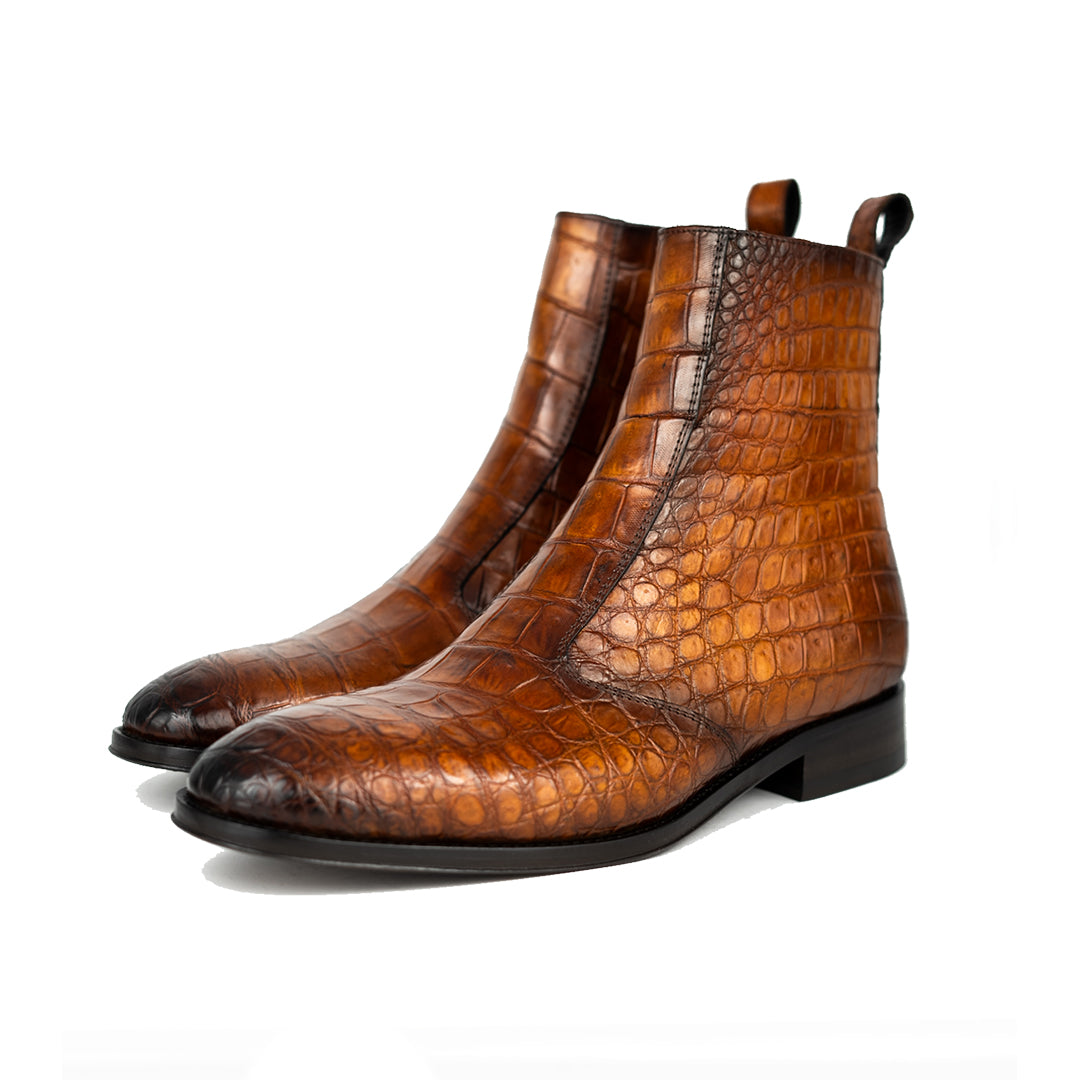 LIGH BROWN CROCO MARCUS