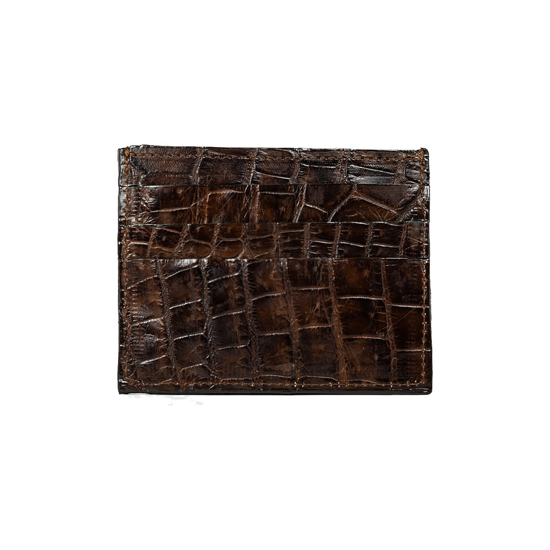 BROWN CROCODILE CARDHOLDER